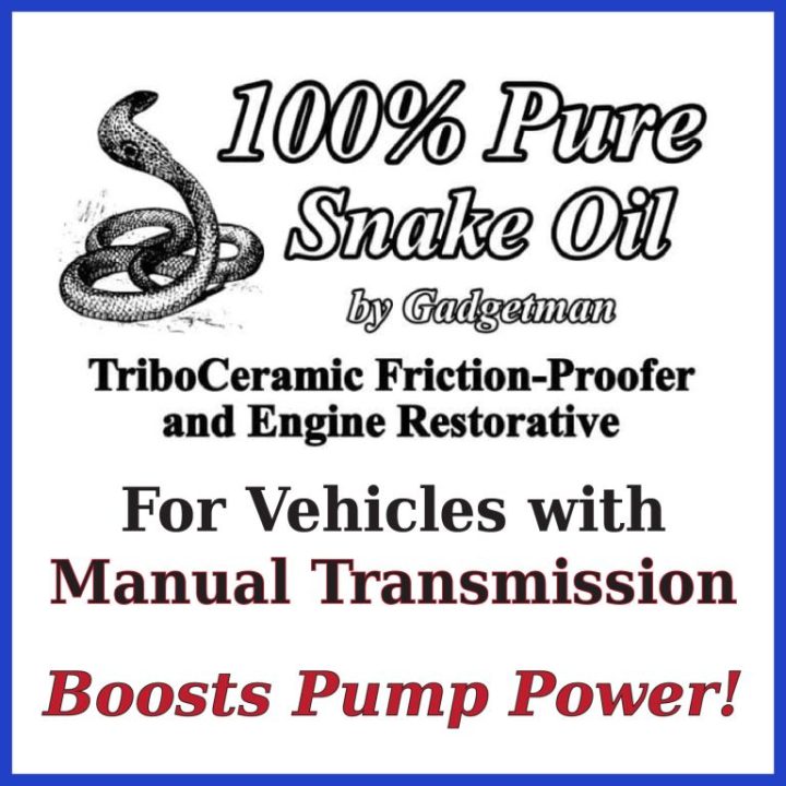 100% Pure SnakeOil by Gadgetman: For Manual Transmission